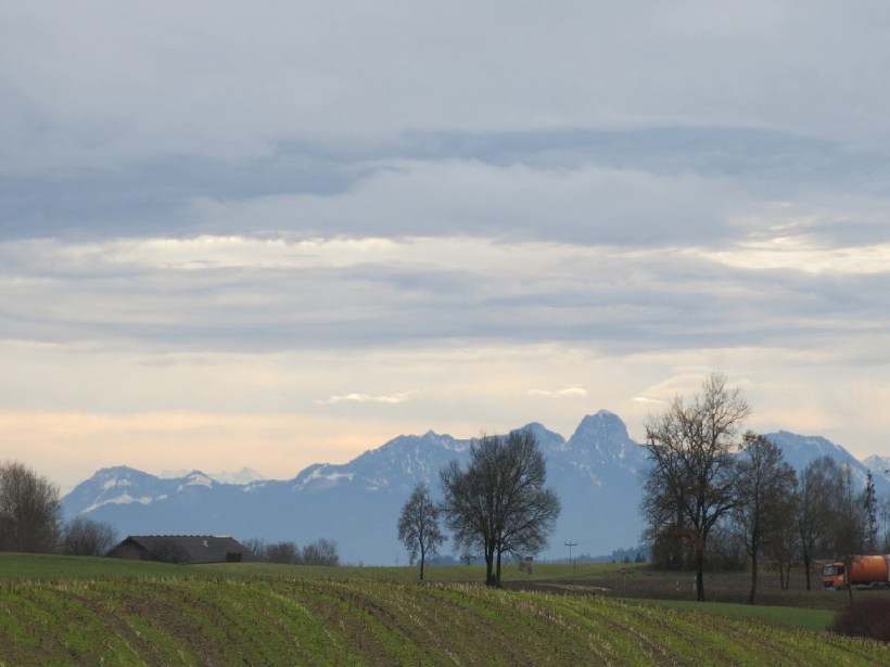 Distant German Alps